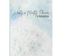 Undated Weekly & Monthly Planner with To-Do List, Goal Setter, and Habit Tracker - Vintage Cover Design Blue Floral: All-in-One Life Organizer Notebook for Work, School & Home (8.5 x 11'')