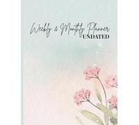 Undated Weekly & Monthly Planner with To-Do List, Goal Setter, and Habit Tracker - Vintage Cover Design Floral Indigo: All-in-One Life Organizer Notebook for Work, School & Home (8.5 x 11'')