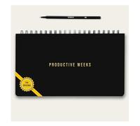 Undated Weekly Planner 2025 | Daily Agenda To Do List Notepad Day Planner Notebook | Monthly School Task, Work Schedule Planners | Yearly Horizontal Calendar Spiral Desk Organizer | V1
