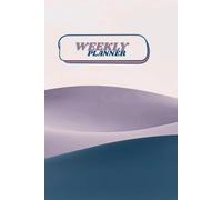 Undated Weekly Planner: Pastel Purple and Deep Blue Abstract 3D Wave Aesthetic Cover: 6x9 Inches, 100 Pages Premium Cream Paper, Undated Weekly ... Tracker for Mindful Living and Organizing