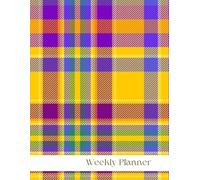 Undated Weekly Planner - Pre-filled Bullet Journal - 8.5 x 11.5in - 200 pages - Plaid: Ready to go whenever with goal setting, planning, mood, habit tracker pages, and calendar pages.