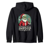 Undead E Unmerry Zombie Santa Felpa con Cappuccio