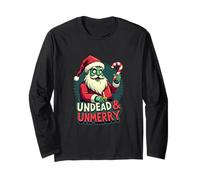 Undead E Unmerry Zombie Santa Maglia a Manica