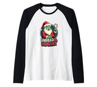 Undead E Unmerry Zombie Santa Maglia con Maniche Raglan
