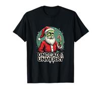 Undead E Unmerry Zombie Santa Maglietta