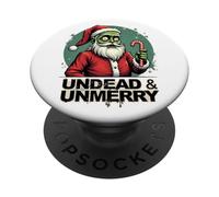 Undead E Unmerry Zombie Santa PopSockets PopGrip Adesivo