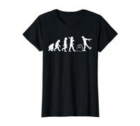 Undead Evolution Divertente Zombie Evolution Maglietta con Stampa Grafica Economica, Donna, Nero, S