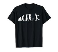 Undead Evolution Divertente Zombie Evolution Maglietta con Stampa Grafica Economica, Uomo, Nero, XL