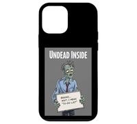 Undead Inside Funny Zombie Work Humor Daily Grind Cool Art Custodia per iPhone 12 mini