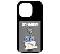 Undead Inside Funny Zombie Work Humor Daily Grind Cool Art Custodia per iPhone 15 Pro