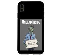 Undead Inside Funny Zombie Work Humor Daily Grind Cool Art Custodia per iPhone XS Max