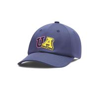 Under Armour Bambina Blitzing Adjustable, Cappello con Visiera Curva per un'efficace Protezione Solare, Cappellino Sportivo Traspirante con Chiusura Regolabile,Washed Navy/Washed Navy,OSFM