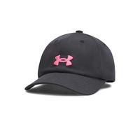 Under Armour Bambina Blitzing Adjustable, Cappello con Visiera Curva per un'efficace Protezione Solare, Cappellino Sportivo Traspirante con Chiusura Regolabile,Black/Super Pink,OSFM