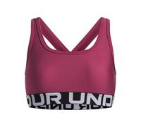 Under Armour Bambina Crossback Bra, Comodo Reggiseno Sportivo con Spalline Incrociate e Dettaglio a Goccia, Top Sportivo per Ragazze con Sostegno Forte,Fuchsia Dusk/White,YMD