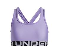 Under Armour Bambina Crossback Bra, Comodo Reggiseno Sportivo con Spalline Incrociate e Dettaglio a Goccia, Top Sportivo per Ragazze con Sostegno Forte,Transparent/White,YXS