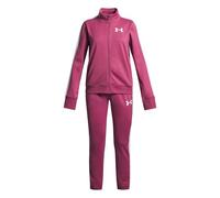 Under Armour Bambina Knit Tracksuit, Tuta completa da ginnastica con tasche, Completo felpa e pantaloni sportivi traspiranti per allenamento, educazione fisica e atletica,Fuchsia Dusk/White,YSM