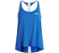 Under Armour Bambina Tech Knockout Tank, Canotta Palestra Ultra Morbida e Traspirante, Canottiera Sportiva Leggera per Allenamento, Corsa e Atletica,Blue Atlantis/White,YMD