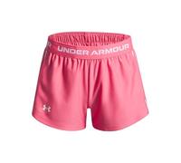 Under Armour Bambina Tech Play Up Short, Pantaloni Corti Allenamento Morbidi e Leggeri, Shorts Sportivi per Palestra, educazione Fisica e Atletica Leggera,Super Pink/Super Pink/White,YLG
