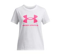 Under Armour Maglia funzionale UA Big Logo SS Bambina Rosa chiaro/bianco Taglia 128-134