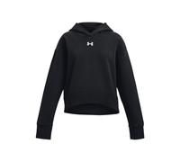Felpa con cappuccio Under Armour Rival Fleece Crop da ragazza Nero / Bianco YSM (127 - 137 cm)