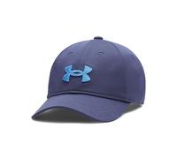 Under Armour Bambino Blitzing Adjustable, Cappello con visiera curva per un'efficace protezione solare, Cappellino sportivo traspirante con chiusura regolabile,Washed Navy/Blue Atlantis,OSFM