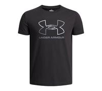 Under Armour Bambino Global Line Foundation Short Sleeve, Maglietta Manica Corta Super Morbida con Stampa Grafica, T-Shirt Sportiva per Allenamento e Abbigliamento Casual,Black/MOD Gray,YSM