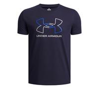 Under Armour Bambino Global Line Foundation Short Sleeve, Maglietta Manica Corta Super Morbida con Stampa Grafica, T-Shirt Sportiva per Allenamento e Abbigliamento Casual,Midnight Navy/Steel,YMD