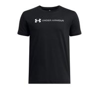 T-shirt a maniche corte Under Armour Logo Wordmark da ragazzo Nero / Bianco / Titan Grigio YLG (149 - 160 cm)