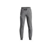 Jogger Under Armour Rival Fleece da ragazzo Castlerock Light Heather / Bianco YXS (122 - 127 cm)
