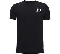 T-shirt Under Armour Sportstyle Left Chest manica corta nero bambini - S