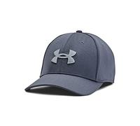 Cappello Under Armour Blitzing Low Stretch Fit da uomo Downpour Grigio / Harbor Blu XL/XXL