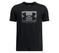Maglia a maniche corte Under Armour Boxed Sports da ragazzo Nero / Pitch Grigio YXS (122 - 127 cm)