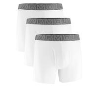Under Armour Boxer da Uomo in Cotone Charged Cotton da 15,2 cm, Confezione da 3, Solido Bianco - Nucleo, XX-Large