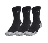 Under Armour Calze ArmourDry Run Cushion Mid-Crew unisex - 3 paia - Nero/Riflettente S