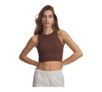 Under Armour Seamless Cotton Hand Sleeveless T-shirt Marrone XS Donna