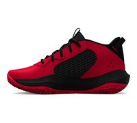 Under Armour Pre-School UA Lockdown 6 Basketball Shoes, Court Performancence, Colore: Rosso, 28 EU