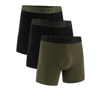 Under Armour Boxer da uomo UA Perf Cotton 6in Cotone Performance Taglia L Verde/Nero
