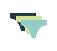 Under Armour Confezione da 3 Perizomi da Donna Pure Stretch - Invisibili, Senza Cuciture, Non Lascia segni, Ultraleggeri, Comfort Tutto Il Giorno, S, Blue Haze