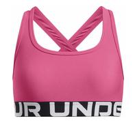 Under Armour Crossback Jr - reggiseno sportivo sostegno medio - ragazza YM Pink/Black junior Ua Heatgear