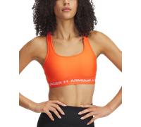 Under Armour Crossback Medium Support Sports Top Arancione M Donna