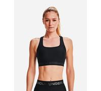 Under Armour Crossback Mid W - reggiseno sportivo medio sostegno - donna L Black woman Ua Heatgear