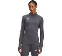 Under Armour Maglia Challenger Midlayer Donna – Manica lunga, fori per pollice – Castlerock/Bianco S