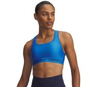 Under Armour Donna Crossback Mid Bra, Reggiseno Sportivo a Sostegno Medio per Ciclismo, Palestra e Allenamento con i Pesi, Top Sportivo con Coppe Rimovibili,Blue Atlantis/Washed Navy,XS