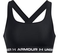 Reggiseno sportivo Armour® Mid Crossback da donna Nero / Nero / Bianco S