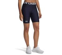 Under Armour Donna HeatGear 8in Short, Pantaloni Corti Allenamento Traspiranti e ad Asciugatura Rapida, Comodi Shorts Sportivi con Tecnologia Anti-Odore,Midnight Navy/White,XS