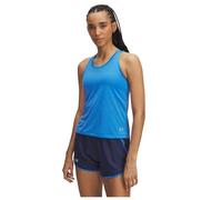 Under Armour Donna Launch Singlet, Canotta Palestra, Allenamento e Running, Canottiera Sportiva da Corsa Leggera con Retro in Stile Racer Classico,Blue Atlantis/Reflective,LG