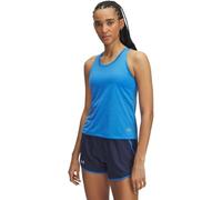 Under Armour Donna Launch Singlet, Canotta Palestra, Allenamento e Running, Canottiera Sportiva da Corsa Leggera con Retro in Stile Racer Classico,Blue Atlantis/Reflective,SM