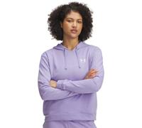 Under Armour Donna Rival Terry Hoodie, Felpa con Cappuccio Morbida e Calda per Lo Sport e l'allenamento, Felpa della Tuta ad Asciugatura Rapida e Traspirante,Transparent/White,MD