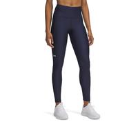 Under Armour Donna Tech HiRise Legging, Leggins Sportivi Super Leggeri e Modellanti, Pantaloni Palestra Elasticizzati con Fascia in Vita Antiscivolo e Tasca Laterale,Washed Navy/White,XL