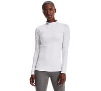 Lupetto ColdGear® Authentics Mock Neck da donna Bianco / Nero XXL